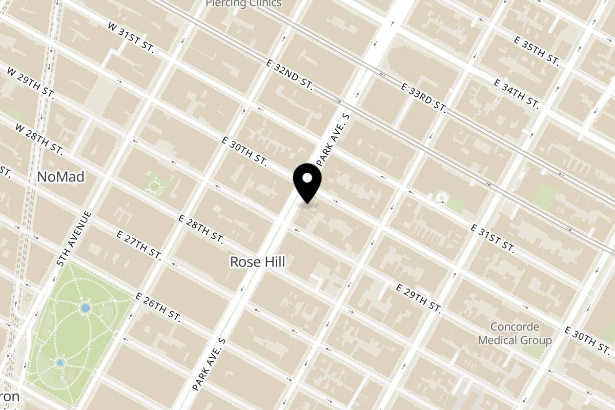 Map showing the location of Ramen Goku - Park Ave South on 435 Park Ave S in New York